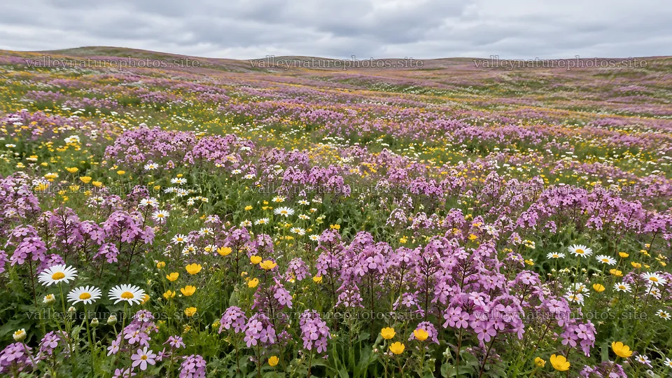 Colorful wildflowers across a rolling meadow – nature photography 10324x5812