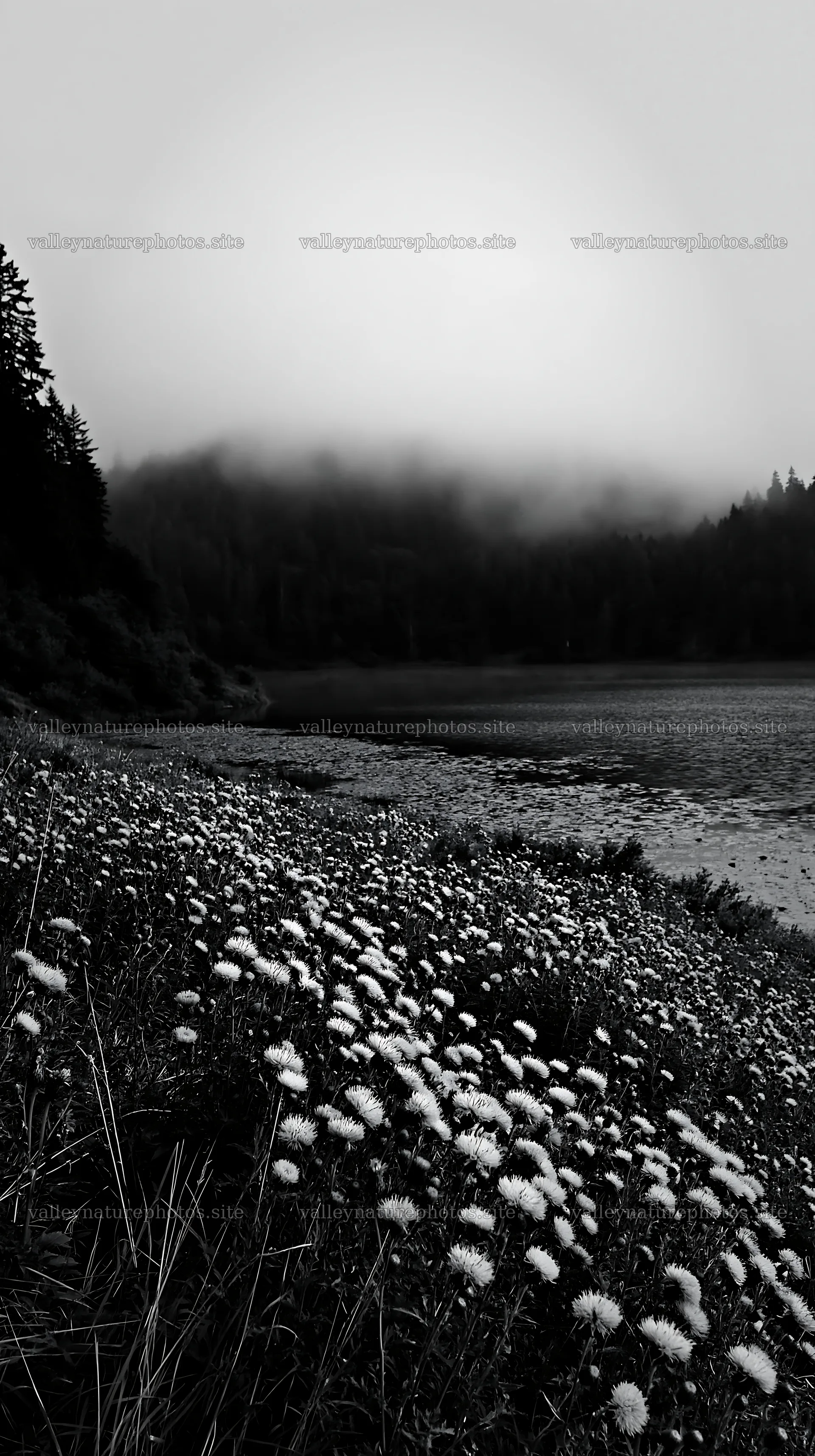 Lakeside meadow with flowers near German lake – nature photography 5938x10608