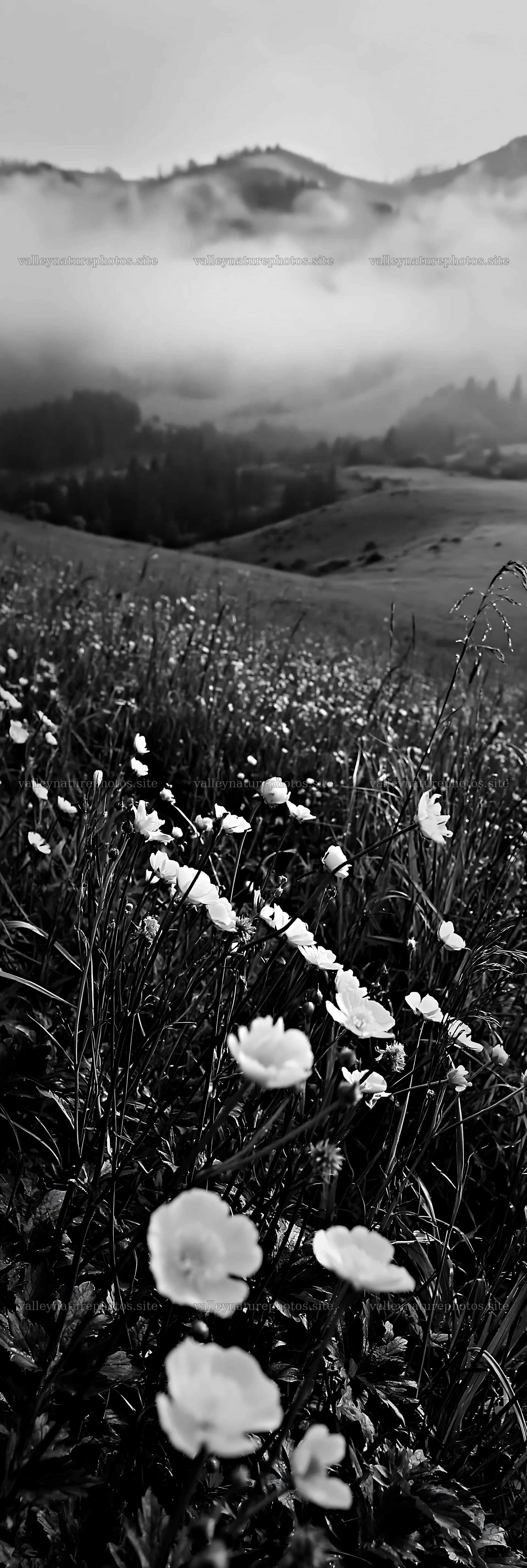Slovak meadow with flowers in Carpathian valley – nature photography 4602x13690
