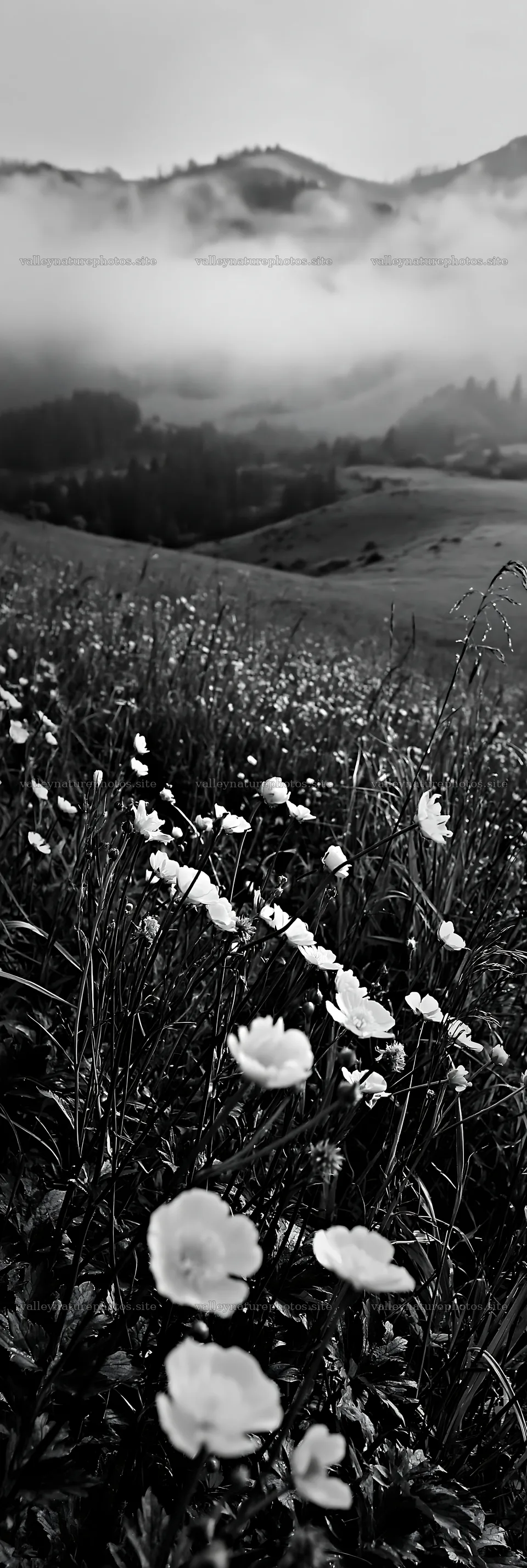 Slovak meadow with flowers in Carpathian valley – nature photography 4602x13690