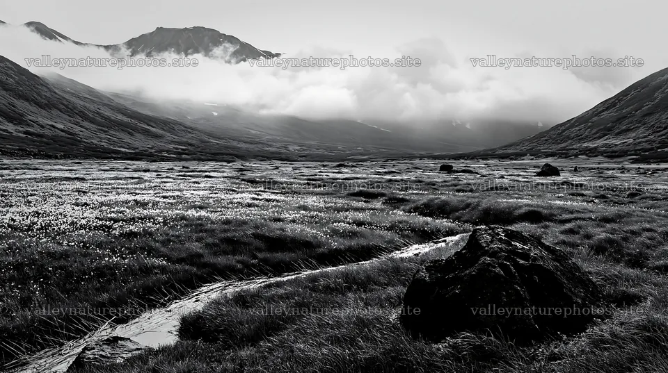 Toyama alpine meadow snowmelt rock foreground with lush landscape – nature photography 10608x5938