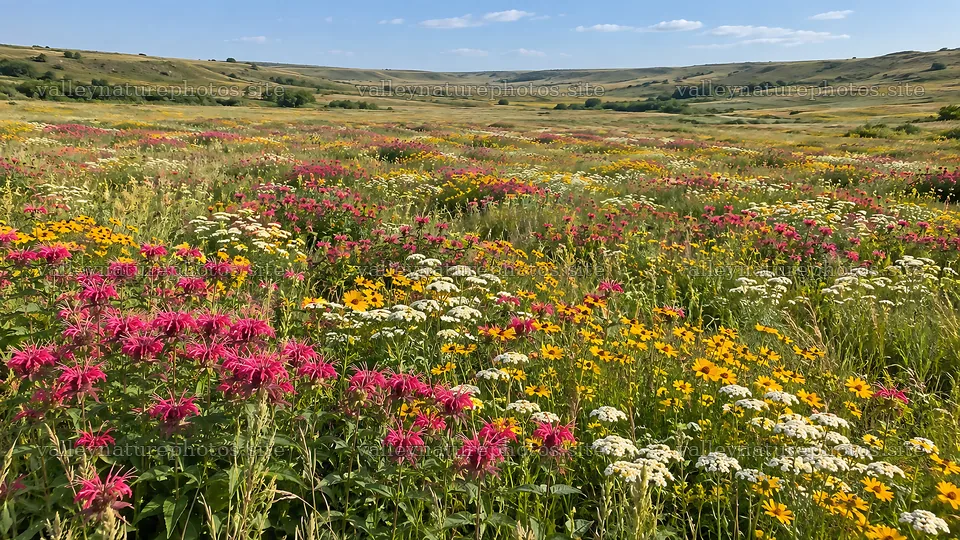 Colorful wildflowers across a rolling meadow – nature photography 10324x5812