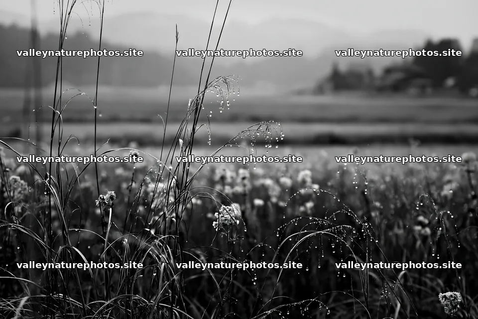 Akita snowmelt meadow with silver grasses in misty weather – nature photography 9722x6480