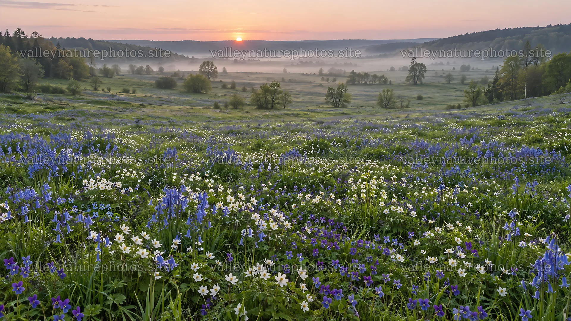 Wildflower Meadow at Sunrise – nature photography 10324x5812