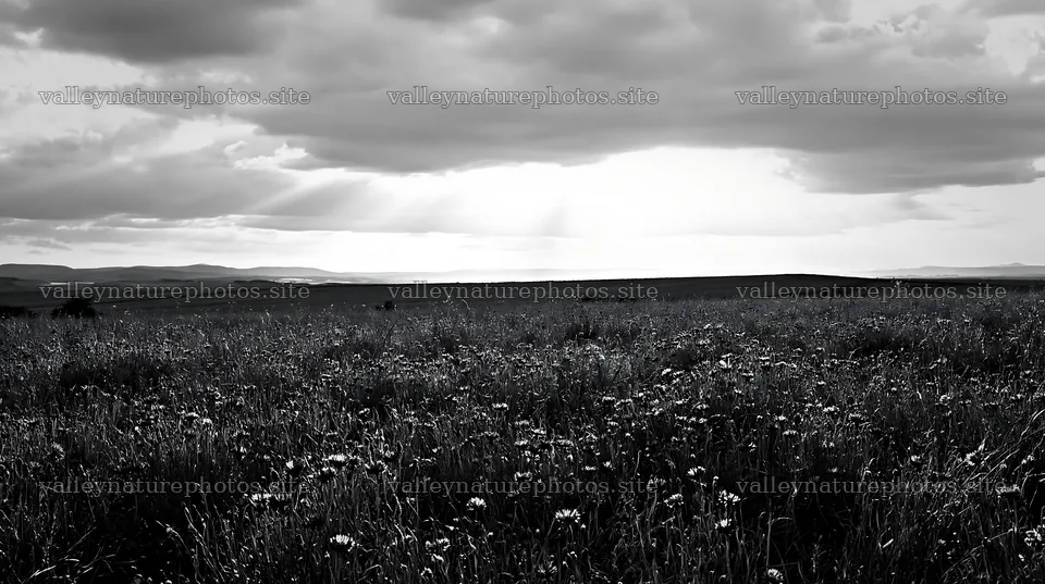 Cornflower meadow website header image under cloudy skies – nature photography 10608x5938